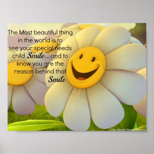 Special Needs Smile Poster (Voorkant)