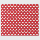 Special Occasion Red And White Heart Patterned Cadeaupapier (Vlak)