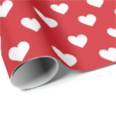 Special Occasion Red And White Heart Patterned Cadeaupapier (Rol Hoek)