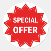 Special Offer Sale Ronde Sticker (Voorkant)
