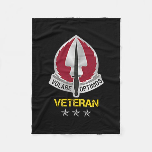 Special Operations Aviation Command Logo Veteraan Fleece Deken (Voorkant)