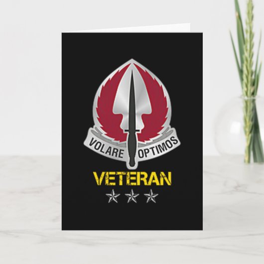 Special Operations Aviation Command Logo Veteraan  Kaart (Voorkant)