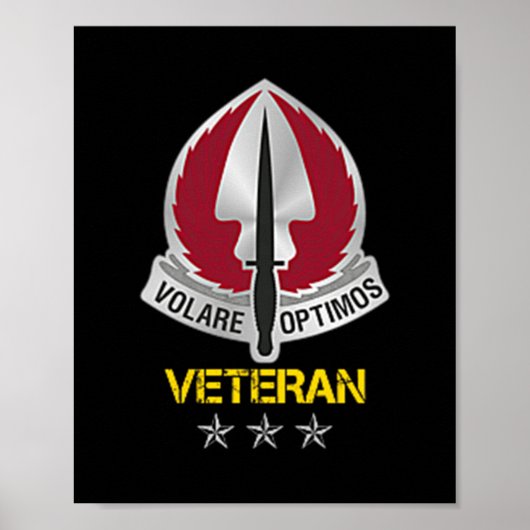 Special Operations Aviation Command Logo Veteraan  Poster (Voorkant)