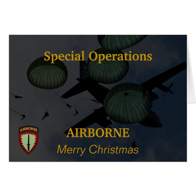 Special Operations Command Europe Veterans Kaart (Voorkant Horizontaal)