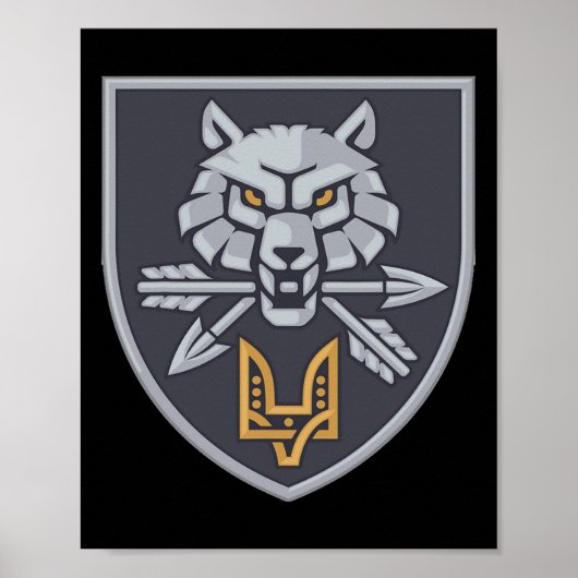 Special Operations Forces Command Ukraine Ukrainia Poster (Voorkant)