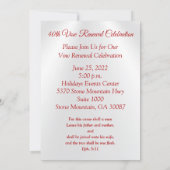 Special Order 40th Anniversary Uitnodigingen Alice (Achterkant)