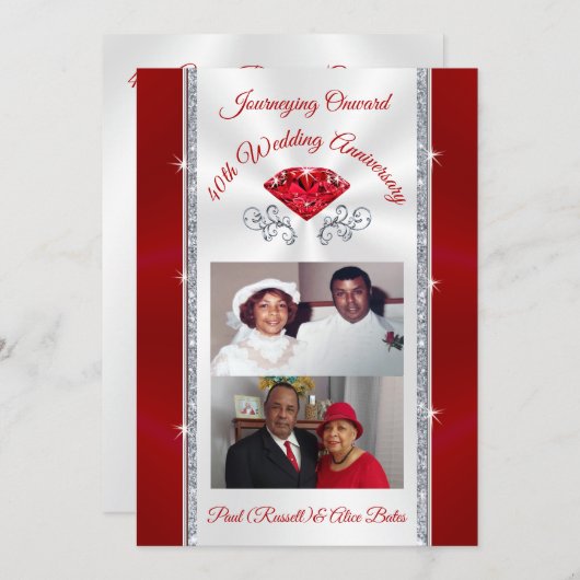 Special Order 40th Anniversary Uitnodigingen Alice (Voorkant / Achterkant)