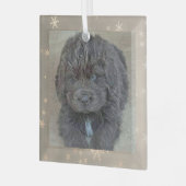 Special Order Carol B Gray Puppy Glass Ornament (Voorkant links)