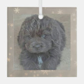 Special Order Carol B Gray Puppy Glass Ornament (Voorkant)