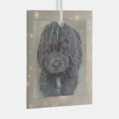 Special Order Carol B Gray Puppy Glass Ornament (Voorkant Rechts)