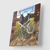 Special Order, Chase en Charlie Horse Clock Vierkante Klok (Hoek)