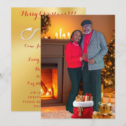 Special Order, Christmas Anniversary Invitations Kaart (Voorkant / Achterkant)