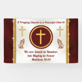 Special Order Church Banner, Burgundy en Gold Spandoek (Horizontaal)