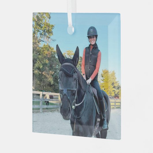 Special Order Horse Glass ornament (Voorkant links)