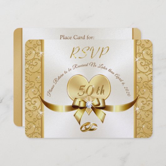 Special Order Millie 50ste verjaardag RSVP kaarten (Voorkant / Achterkant)