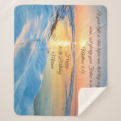 Special Order Winter Beach Sunset Sherpa Blanket Deken (Voorkant)