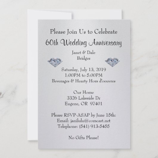 Special Orders 60th Anniversary Uitnodiging (Achterkant)