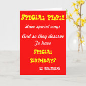 Special people-Ex girlfriend birthday cards Kaart (Gele Bloem)