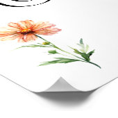 Special Photo Elegant Floral Retirement Party Poster (Hoek)