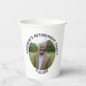 Special Photo Elegant Retirement Party Papieren Bekers (Voorkant)