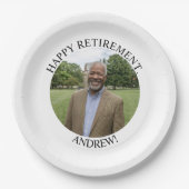 Special Photo Elegant Retirement Party Papieren Bordje (Voorkant)