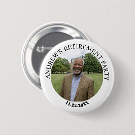 Special Photo Elegant Retirement Party Ronde Button 5,7 Cm