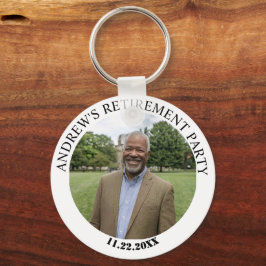 Special Photo Elegant Retirement Party Sleutelhanger