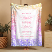 Special Prayer Baptism Fleece Blankets Godchild 