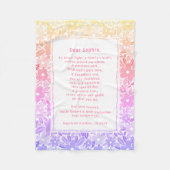 Special Prayer Baptism Fleece Blankets Godchild  Deken (Voorkant)