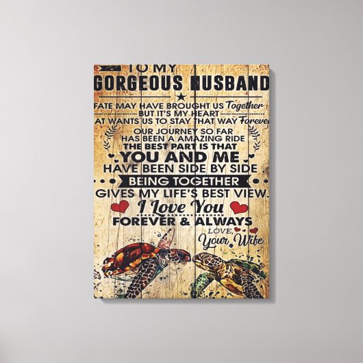 Special Present For Dad | To My Husband Letter | Canvas Afdruk (Voorkant)