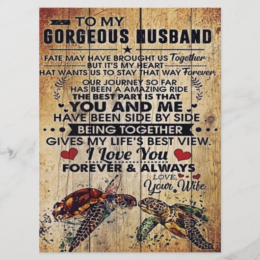 Special Present For Dad | To My Husband Letter | Menu (Voorkant)
