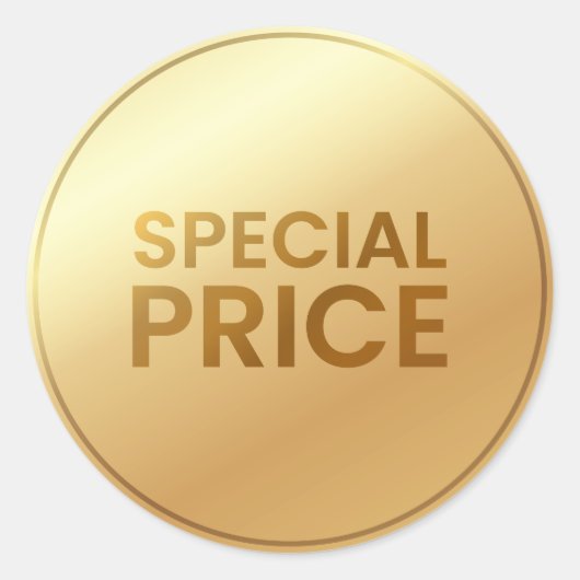 Special Price Sale Gold Ronde Sticker (Voorkant)