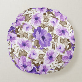 Special Purple Flowers Rond Kussen