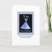 Special Request Wedding Invite - Turquoise Gown (Achterkant)