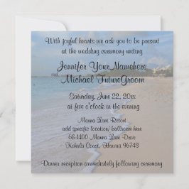 Special Romantic Beach Wedding Kaart