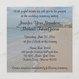 Special Romantic Beach Wedding Kaart