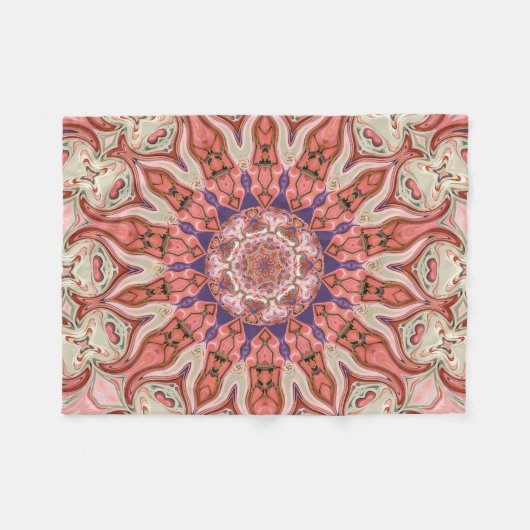 Special Seven Pinks Mandala Small Fleece Blanket (Voorkant (Horizontaal))