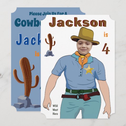 Special Sheriff Kinder Cowboy Originele Foto Kaart (Voorkant / Achterkant)