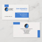 Special Simple Blue Tabs Marketing Manager Visitekaartje (Voorkant / Achterkant)