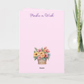 Special Sister gerbera paarse roze verjaardag Kaart (Achterkant)