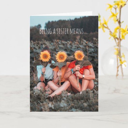 Special Sisters Bond That Can't be Broken Sister Kaart (Gele Bloem)