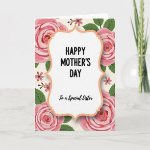 Special Sisters Day Rozen Kaart