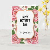 Special Sisters Day Rozen Kaart (Gele Bloem)