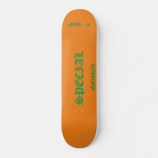SPECIAL Skateboard orange (Voorkant)