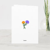 Special Someone Carnation Flowers Birthday Card Kaart (Achterkant)