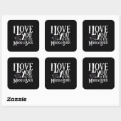 Special Someone I Love You To The Moon And Back He Vierkante Sticker (Vel)