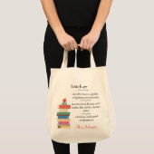 Special Teacher Definition Books Apple Name Custom Tote Bag (Voorkant (product))