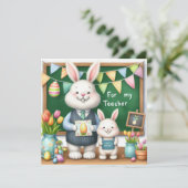 Special Teacher Happy Easter Holiday Card Feestdagenkaart (Staand voorkant)