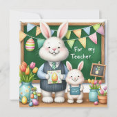 Special Teacher Happy Easter Holiday Card Feestdagenkaart (Voorkant)