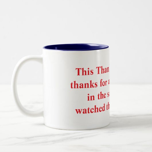 Special thanksgiving mug for organists tweekleurige koffiemok (Links)